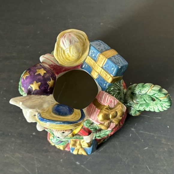 😍2/$20 Fitz & Floyd Christmas Holiday Santa Sleigh Gifts Mug Handcrafted - Picture 6 of 8